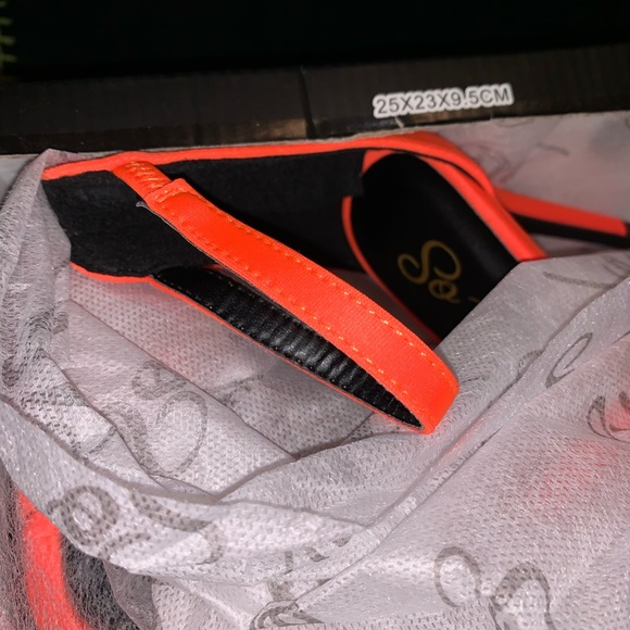 Blazing Fierce Orange Triple Strapped Heels!!! - Picture 8 of 8